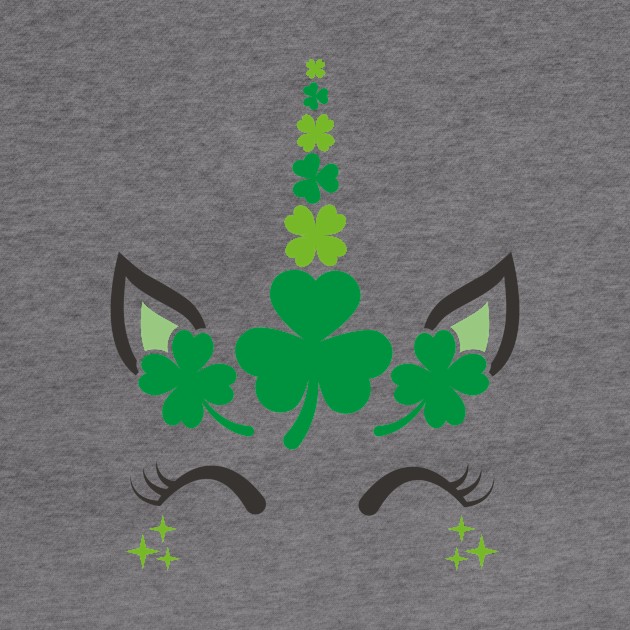 Unicorn St Patricks Day Girls Shamrock by freakys